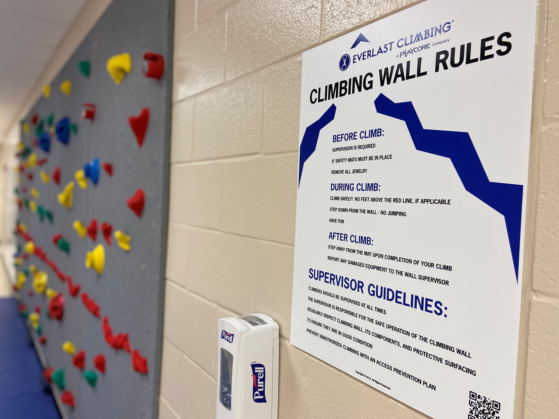 New rock wall in Lake Middle School 