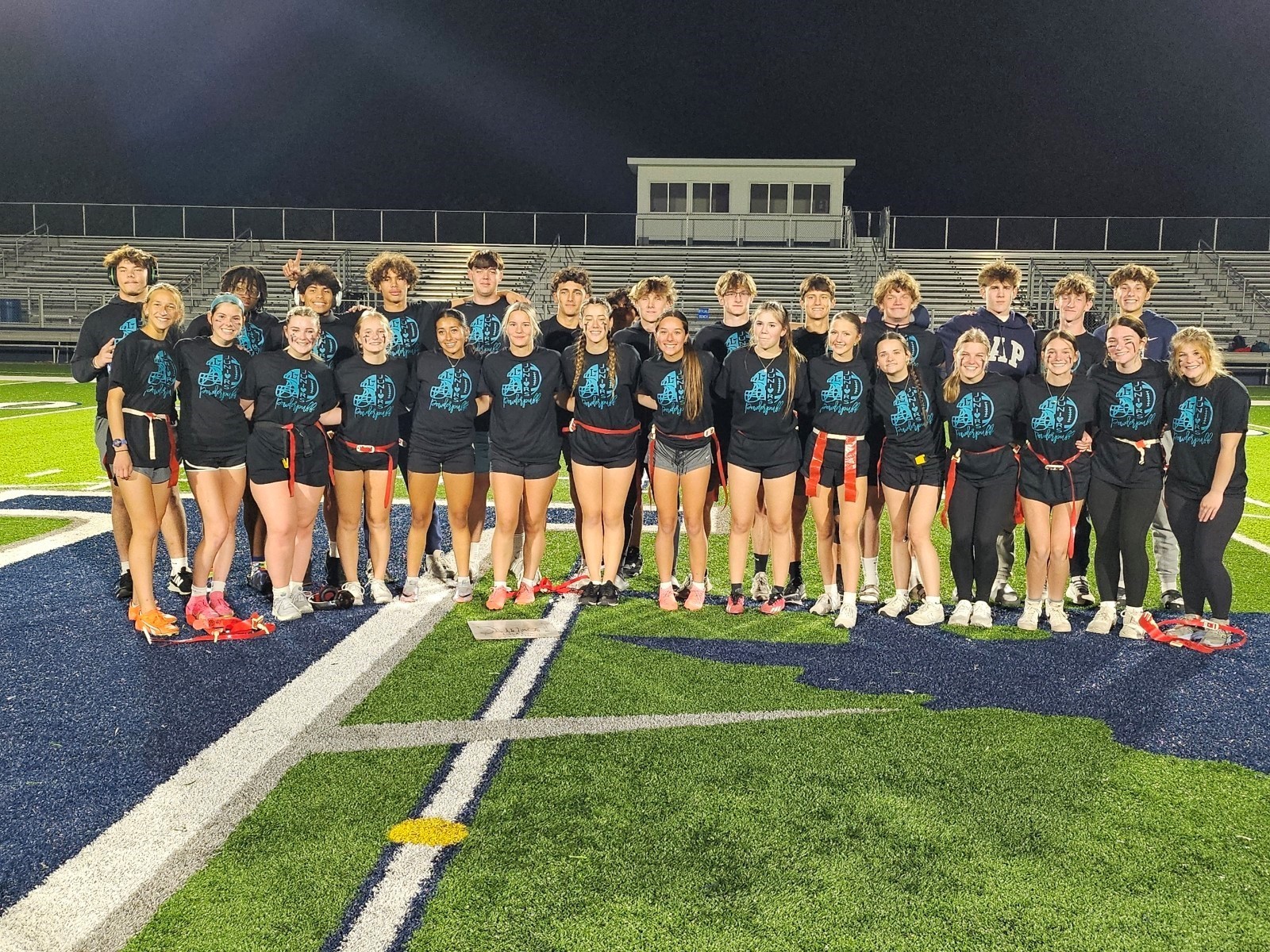 Junior girls at the powder puff. 